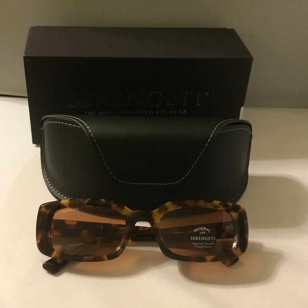 Serengeti Nicholson Tortoise Frame Sunglasses Polarized Men . - Picture 7 of 8